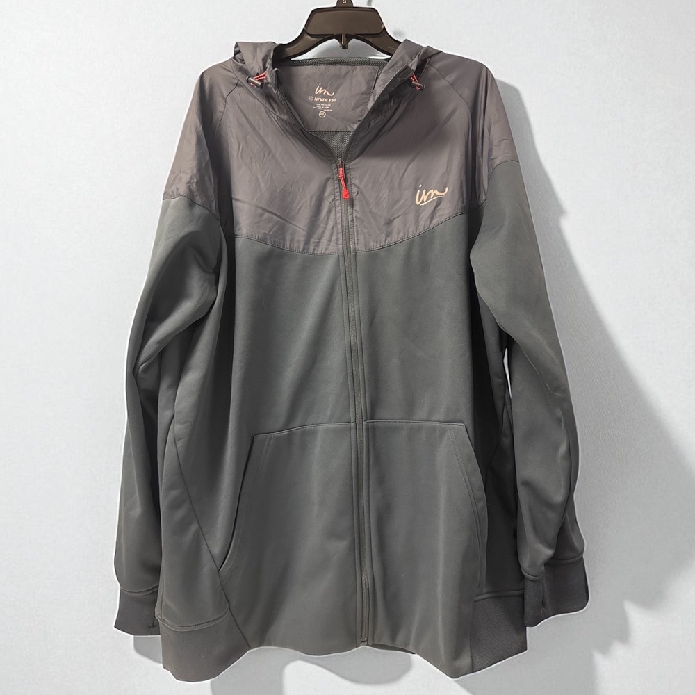 IM NVR EST. Cornflower Blue Training Hoodie XXL Men's Zip Up Track Running‎
